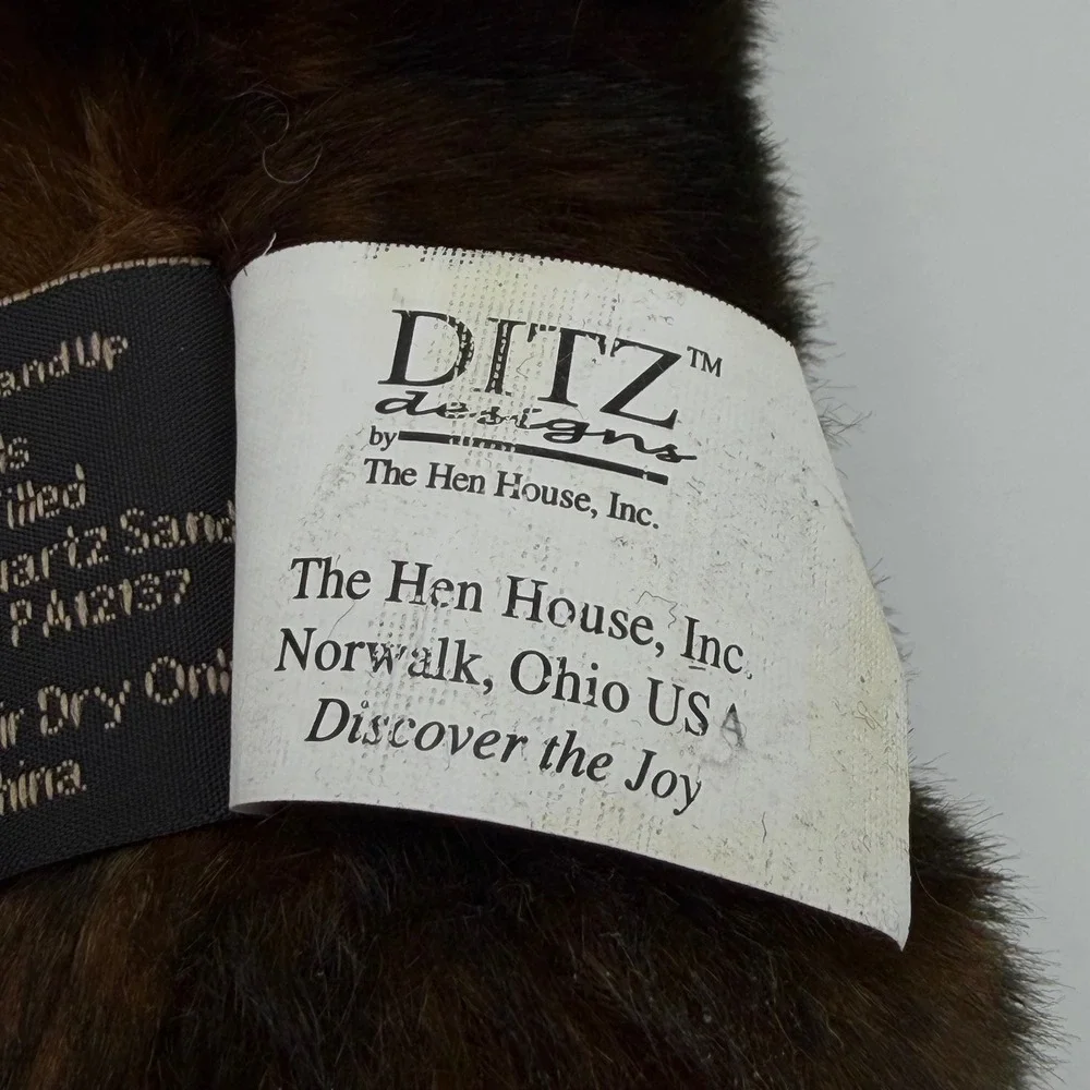 Ditz‎ Designs The Hen House Grizzly Bear Plush Jointed Stuffed Animal Realistic
